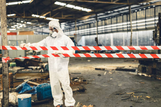 Professional Drug Lab Cleanup technician working in Westlake Village, IL